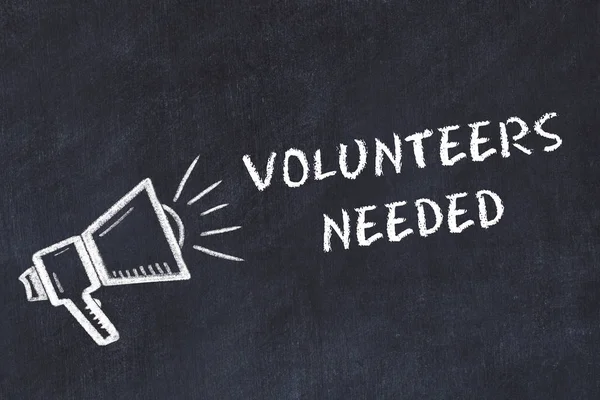 Tebeşir tahtası kroki ile hoparlör ve cümle gönüllüler gerekli