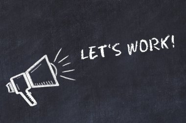 Tebeşir tahtası kroki hoparlör ve ifade sağlar ile çalışmak