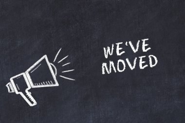 Hoparlör ve ifade ile Chalk Pano kroki taşındık