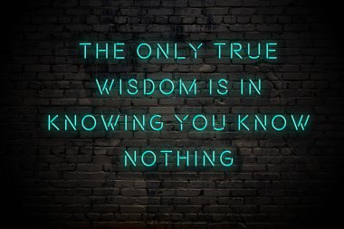 Tuğla duvara karşı olumlu akıllıca motivasyonel alıntı Neon yazıt 