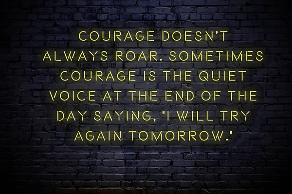 Duvarda olumlu motivasyonel alıntı Neon yazıt