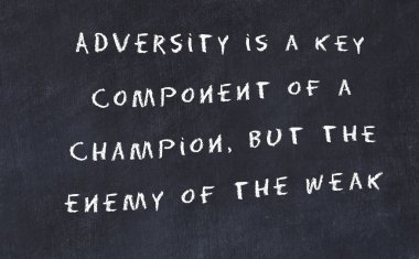 El yazısı bilge motivasyonel alıntı ile siyah kara tahta 