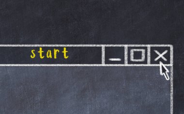 Yazı ile başlayan tarayıcı penceresinin tebeşir sürükleyicisi 