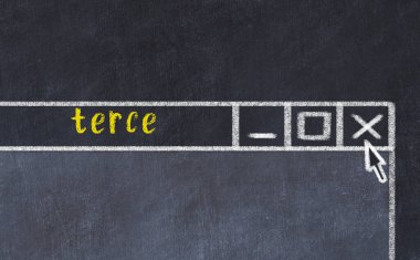 Tarayıcı penceresinin yazıtlı tebeşir sürükleyicisi 