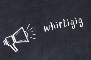 Hoparlör ve yazıt girdabı tebeşir scetch