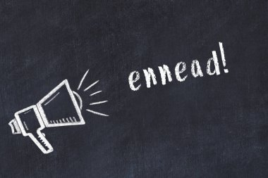 Hoparlör ve yazıt ennead tebeşir scetch