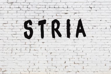 Beyaz tuğla duvara çizilmiş kelime çizgileri