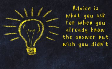 Fikir üretme kavramı. Ampulün tebeşir çizimi. Boşluğu kopyala