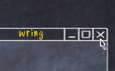 Tarayıcı penceresinin yazı sıkıştırmalı tebeşir sürükleyicisi 