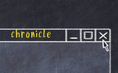 Tarayıcı penceresinin yazma tarihli tebeşir sürükleyicisi 