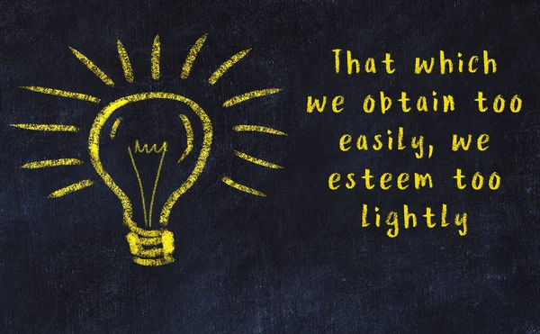 Concept of generating ideas. Chalk drawing of light bulb. Copy space — Stock Photo, Image