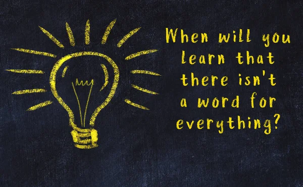 Black chalkboard with a bulb sketch and smart quote — Stock Photo, Image