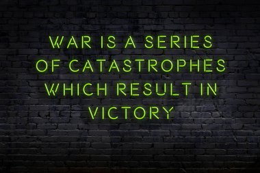 Zekice ve motive edici bir alıntı. Tuğla duvarda neon işareti