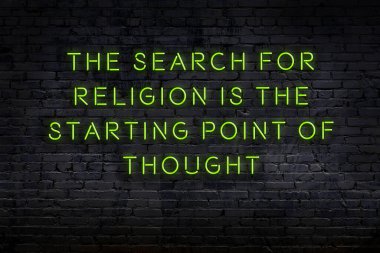 Zekice ve motive edici bir alıntı. Tuğla duvarda neon işareti