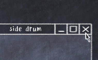 Yazı yan davulu olan tarayıcı penceresinin tebeşir sürükleyicisi 