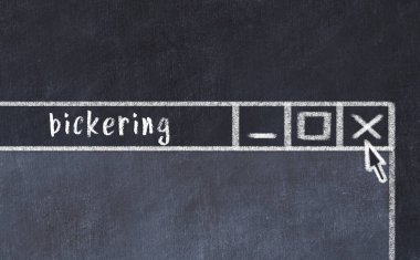 Tarayıcı penceresinin tebeşir sürükleyicisi ve yazı didişmesi 