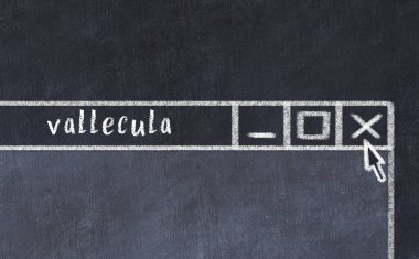 Yazı vallecula ile tarayıcı penceresinin tebeşir sürükleyicisi 