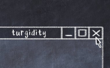 Sorunlarla başa çıkma kavramı. Tarayıcı penceresini başlık bütünlüğüyle kapatan tebeşir çizimi