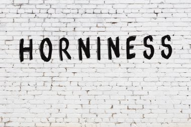 Üzerinde siyah boya yazıları olan beyaz bir duvar.