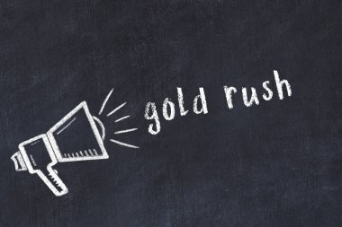 Hoparlör ve yazıtların tebeşir çizimi.