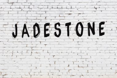 Beyaz tuğla duvara yazı yazma taşı