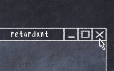 Yazı geciktirici ile tarayıcı penceresinin tebeşir sürükleyicisi 