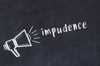 Hoparlör ve yazıt edepsizliğinin tebeşir çizimi