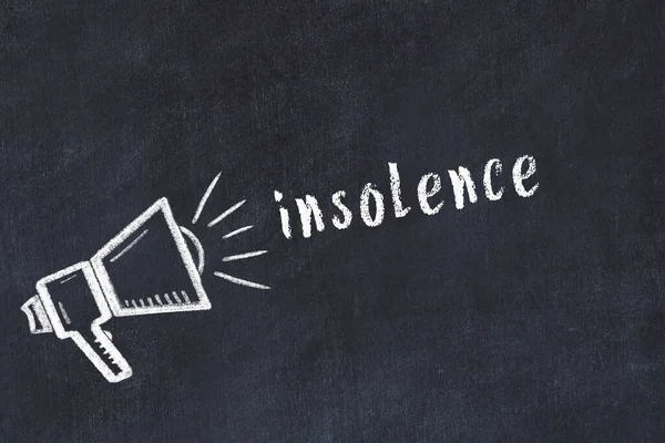 Hoparlör ve yazıt küstahlığının tebeşir çizimi