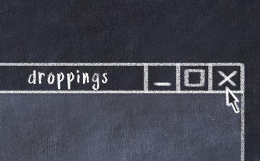 Tarayıcı penceresinin tebeşir sürükleyicisi ve yazıt dışkıları 