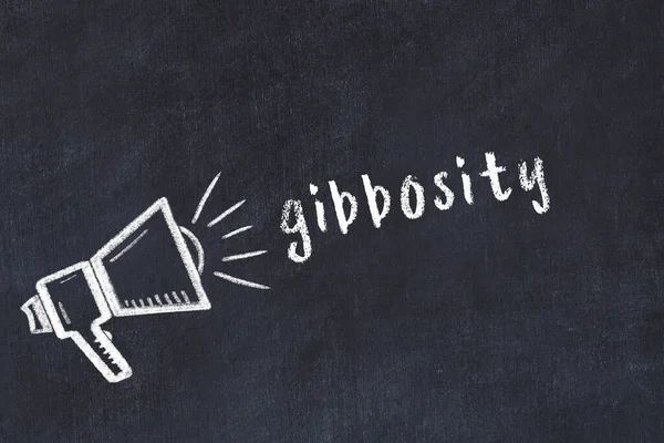 Tebeşir hoparlörü ve kara karatahtanın üstündeki yazıt devi