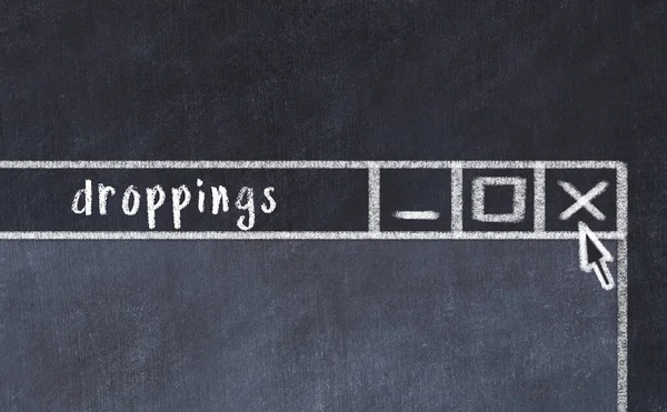 Tarayıcı penceresinin tebeşir sürükleyicisi ve yazıt dışkıları 