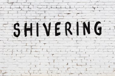 Beyaz tuğla duvarda titreyen yazı.