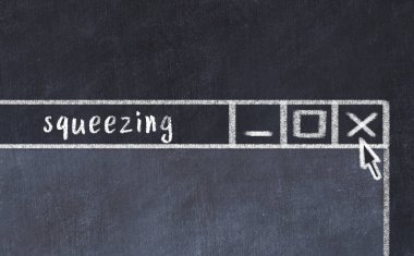 Tarayıcı penceresinin yazı sıkıştırmalı tebeşir sürükleyicisi 