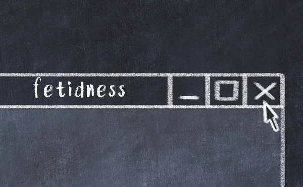 Yazı fetişi olan tarayıcı penceresinin tebeşir sürükleyicisi 