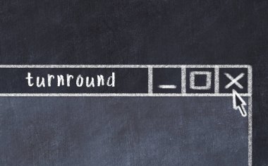 Yazı turalı tarayıcı penceresinin tebeşir sürükleyicisi 