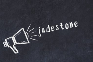 Hoparlör ve yazıt jadestone tebeşir çizimi