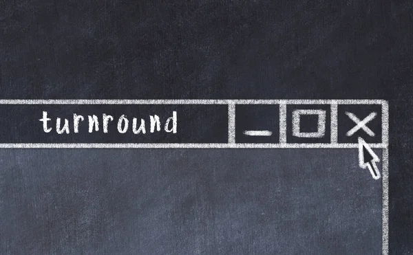 Yazı turalı tarayıcı penceresinin tebeşir sürükleyicisi 