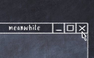 Sorunlarla başa çıkma kavramı. Bu arada tarayıcı penceresini başlıkla kapatma tebeşiri çizimi