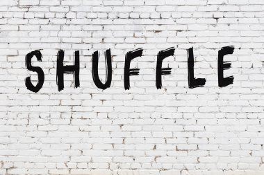 Beyaz tuğla duvara yazı karıştırma