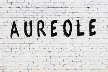 Üzerinde siyah boya yazıtları olan beyaz duvar.