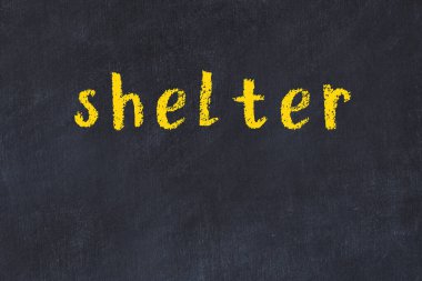 Üzerinde yazıt sığınağı olan siyah karatahta.