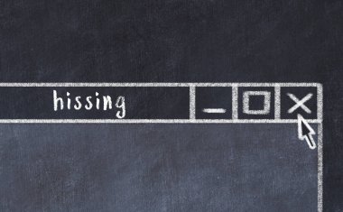 Yazılı tıslama ile tarayıcı penceresinin tebeşir sürükleyicisi 