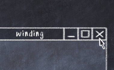 Tarayıcı penceresinin yazı sarmalı tebeşir sürükleyicisi 