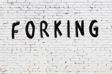 Üzerinde siyah boya yazıları olan beyaz duvar.