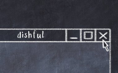 Üzerinde yazı olan tarayıcı penceresinin tebeşir sürükleyicisi 