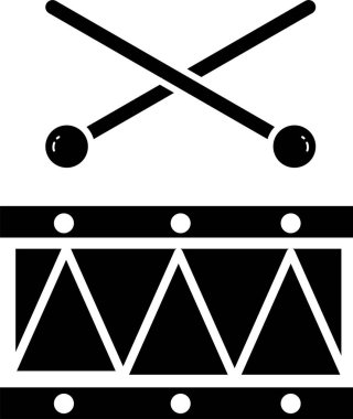 davul kutsal kişilerin resmi, vektör çizim sopa
