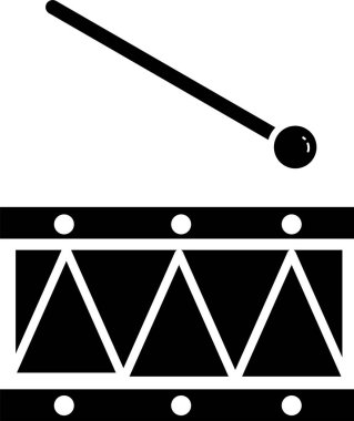 davul enstrümanı simgesi ana hat biçiminde