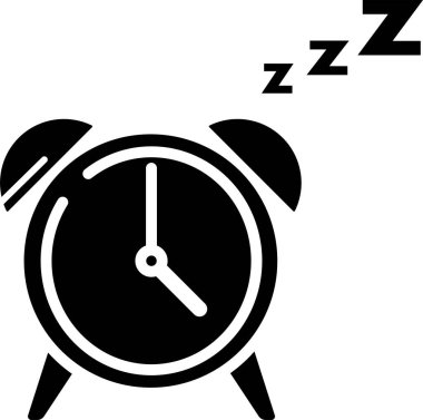 Alarm saati simgesi, vektör illüstrasyonu