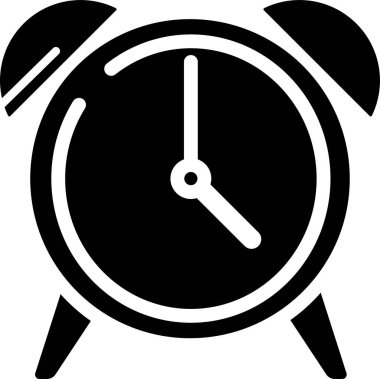 çalar saat simgesi, basit vektör çizim