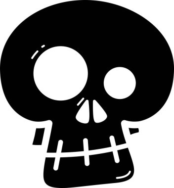 kafatası simgesi vektör illüstrasyon tasarımı